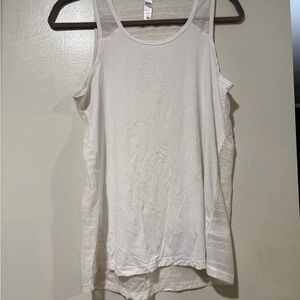 Victoria’s Secret White Mesh Tank Top – Lightweight Layering Activewear